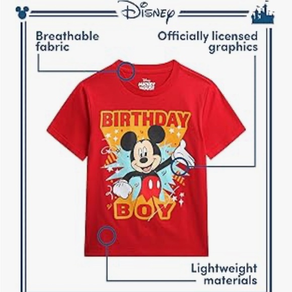 Disney Birthday Boy Shirt - Mickey Mouse - Picture 3 of 6